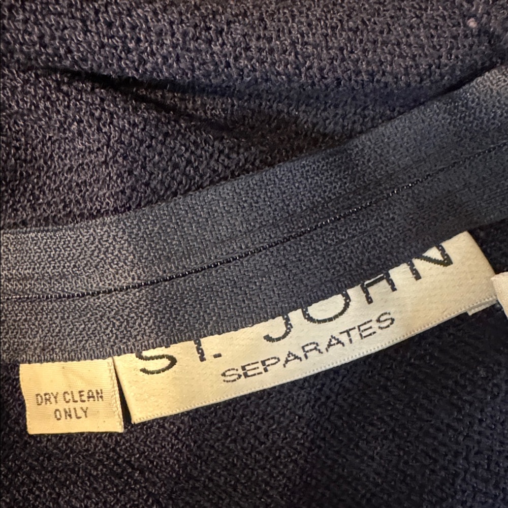 PRICE FIRM St. John Dark Blue Sweater Size L - Picture 2 of 7